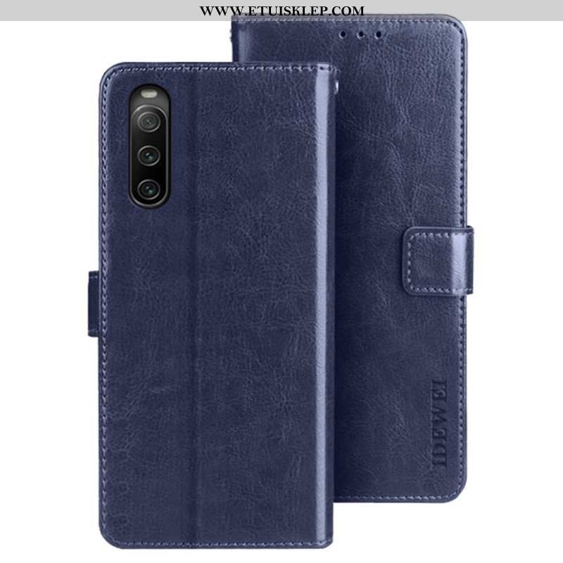 Etui Folio do Sony Xperia 10 IV Imitacja Skóry Idewei